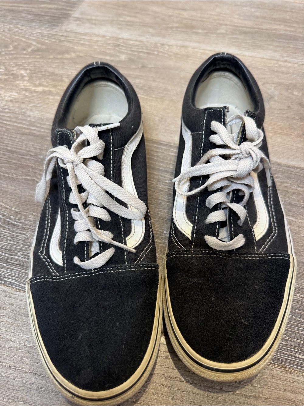Vans Black and White Low-Top Skate Sneakers